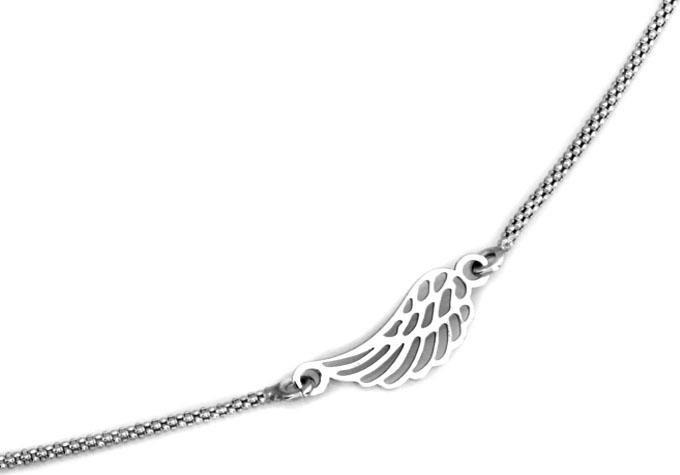 Lovrin Srebrny naszyjnik 925 ażurowe skrzydło 2,71g