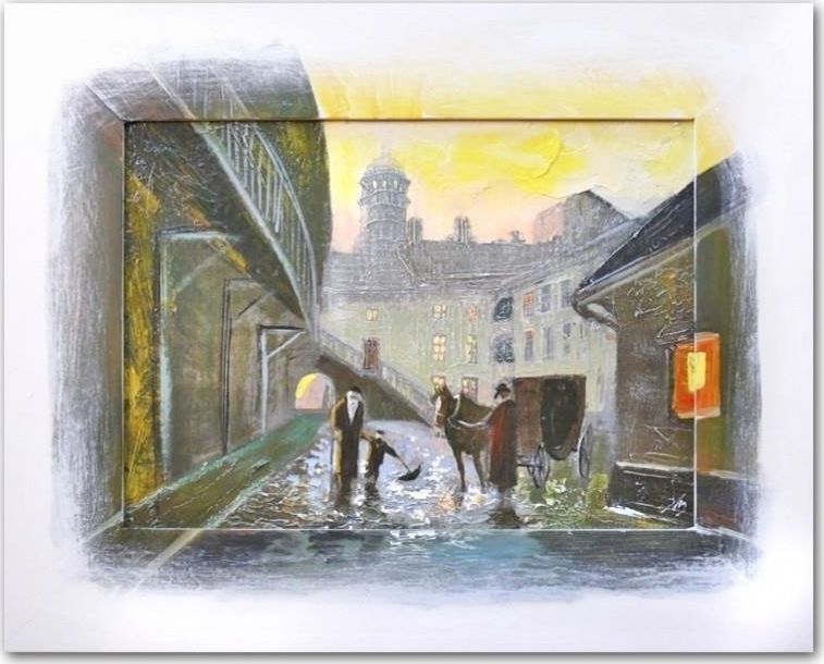 GO-BI Obraz - Architektura - olejny, ręcznie malowany 46x56cm uniwersalny