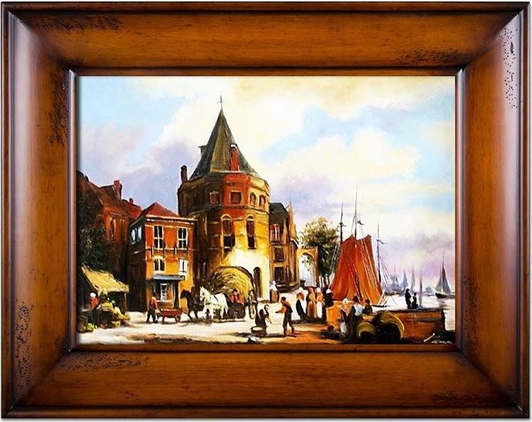 GO-BI Obraz "Architektura" ręcznie malowany 87x117cm