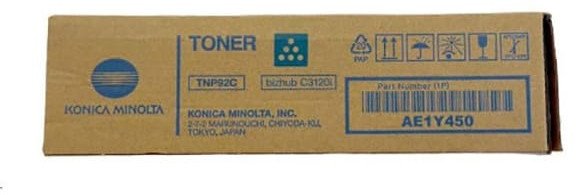 Konica Minolta oryginalny toner AE1Y450, TNP-92C, cyan, 4000s
