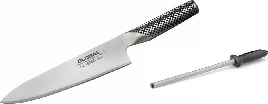 Global Nóż szefa kuchni 20 cm Global G-2 PLUS ostrzałka Taidea T0825D