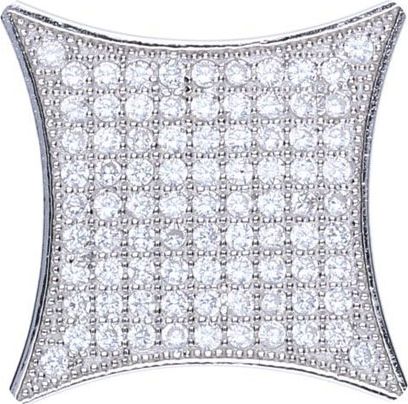 Lovrin Srebrna zawieszka 925 kwadracik z cyrkoniami 2,18g