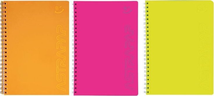 Kołozeszyt PP B5 80k, ASTRAPAP Fluo, kratka