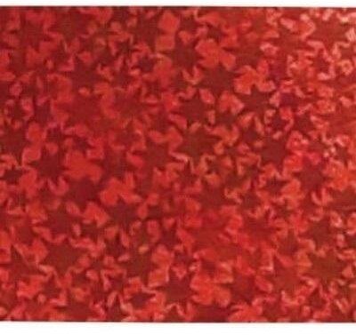 Penword Karton holograficzny czerwony z gwiazdami 25x35cm ark