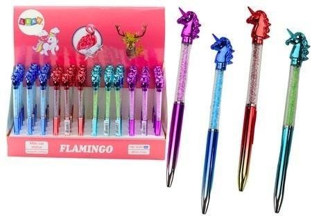 Długopis z diamentami Jednorożec 0,7mm (48szt)