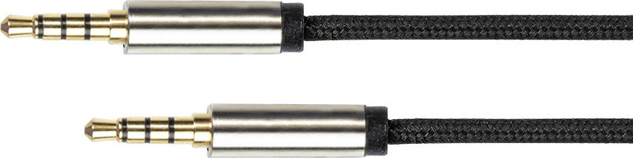 Kabel PYTHON Python Audiokabel 4-pol. Klinkenstecker, schwarz 0,5m