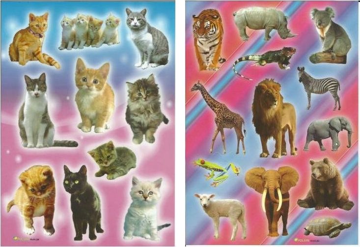 POLSYR Naklejki POLSYR Duże - zwierzęta/koty 25szt. Polsyr