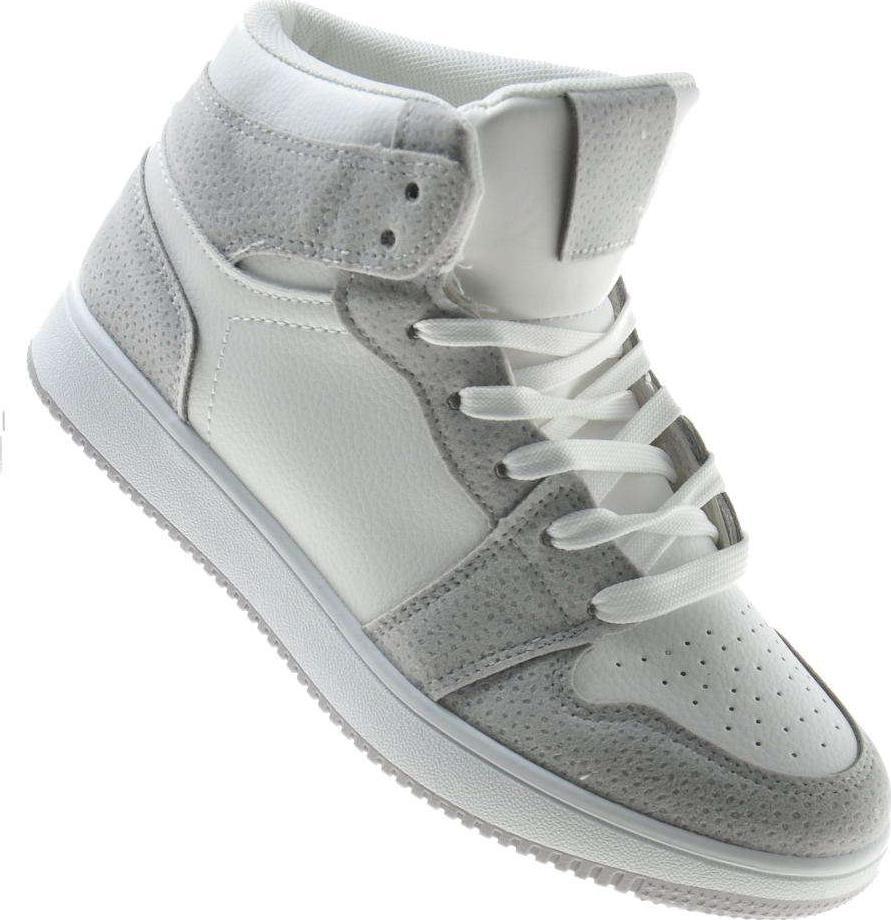 Pantofelek24 Wysokie damskie trampki sneakersy Szare /F9-2 8151 S498/ 41