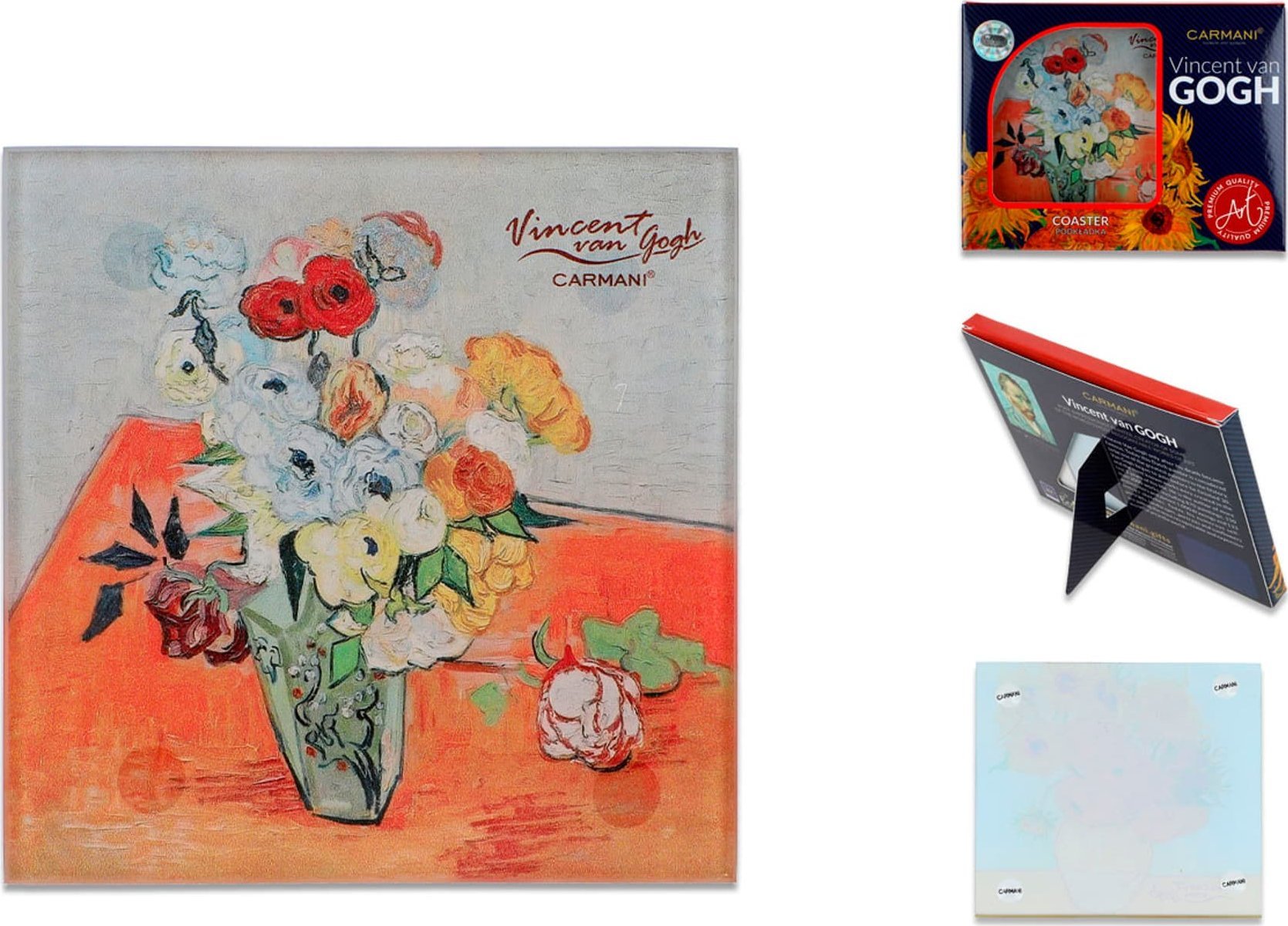 Carmani Podkładka szklana - V. van Gogh, Róże i zawilce (CARMANI)