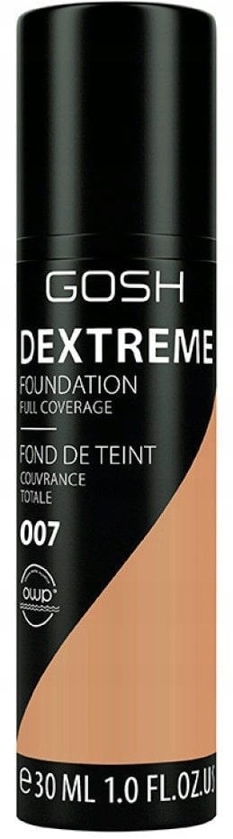 Gosh, Dextreme, Full Coverage, Liquid Foundation, 007, Tawny, 30 ml For Women