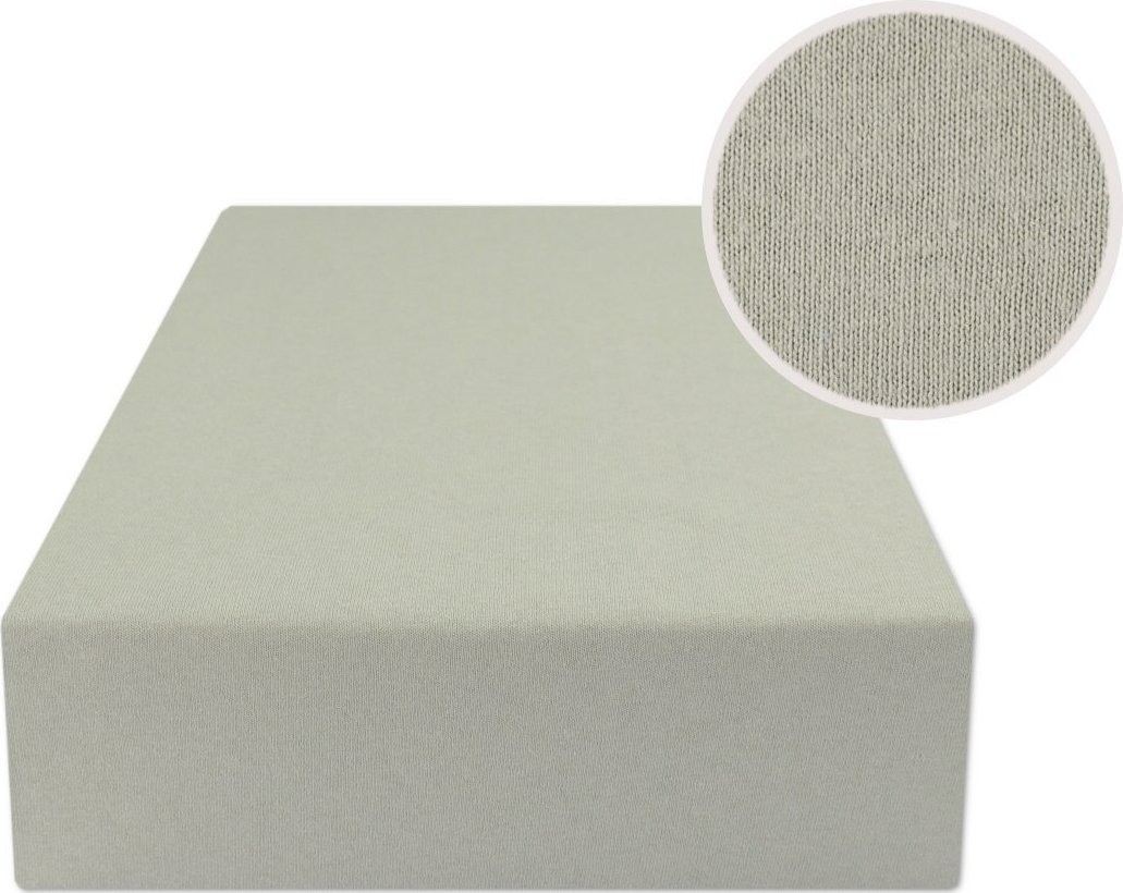 estilex Prześcieradło Z Gumką 90X200 Jersey Jasny Szary