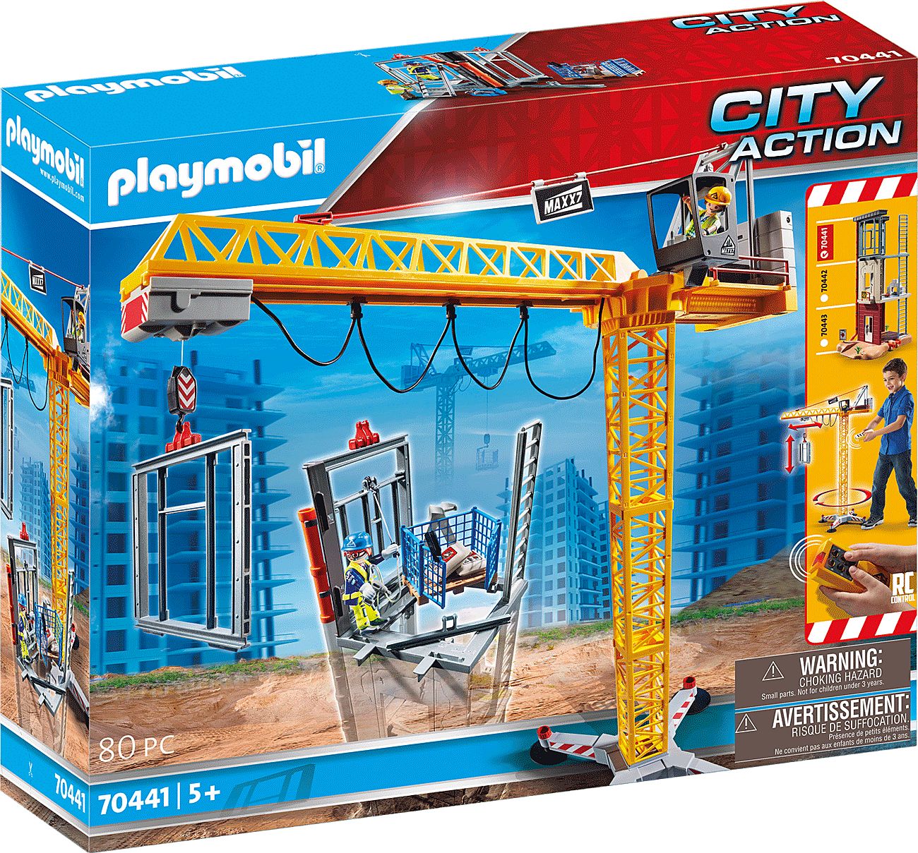 Playmobil Zdalnie sterowany żuraw z elementem konstrukcyjnym (70441)