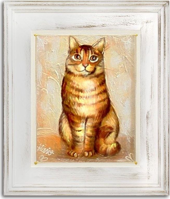 GO-BI Obraz "Zwierzęta" ręcznie malowany 27x32cm