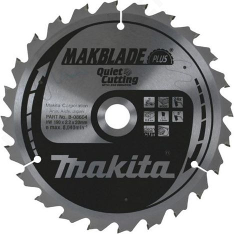 Makita Piła tnąca Makblade Plus do drewna 260mm 40 zębów (B-08654)