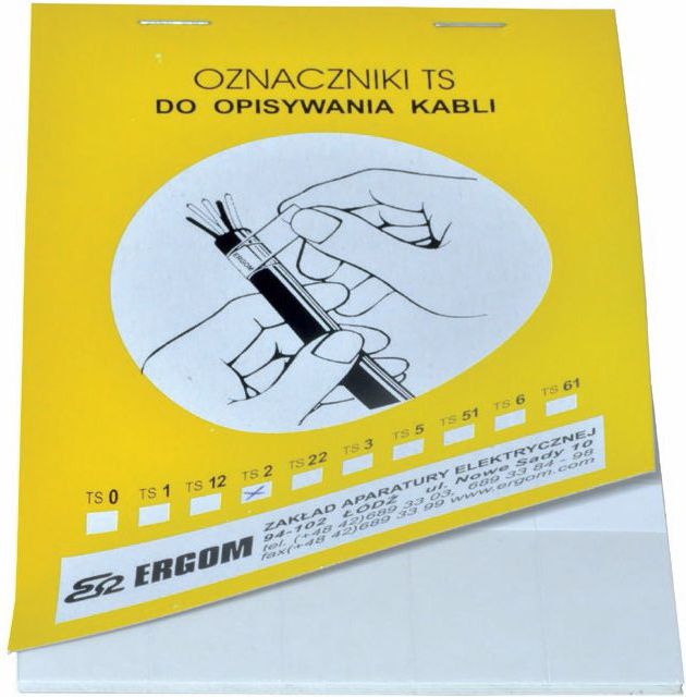Ergom Oznacznik do opisywania ręcznego TS 3 biały 100szt. (E04ZP-02010100400)