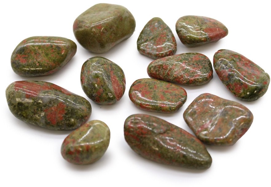 Kamień Afrykański Średni - Unakit | 12 sztuk