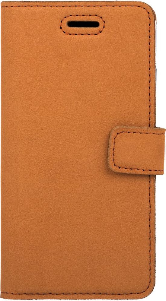 Surazo Etui na telefon Surazo ze skóry naturalnej Wallet case - Nubuk Ciemny Pomarańczowy