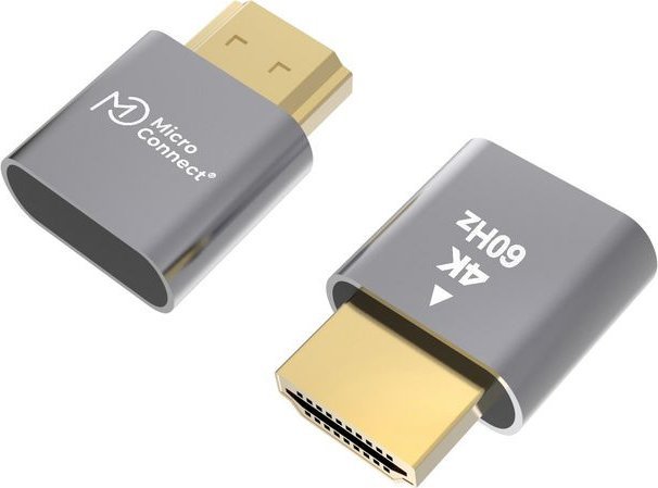 Adapter AV MicroConnect HDMI - HDMI srebrny (HDMI-DUMMY)