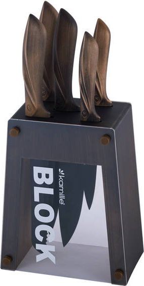 Kamille Komplet noży w bloku 6 elementowy, Kamille KM-5166