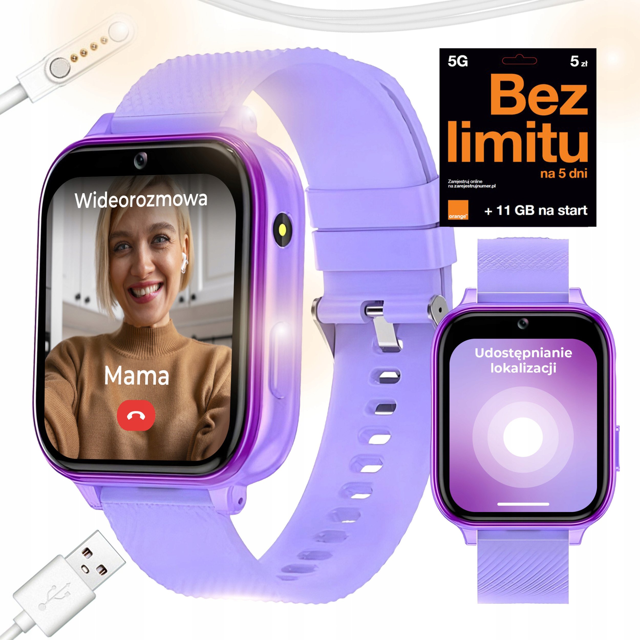 SMARTWATCH ZEGAREK DLA DZIECI 4G WIFI GPS KAMERA