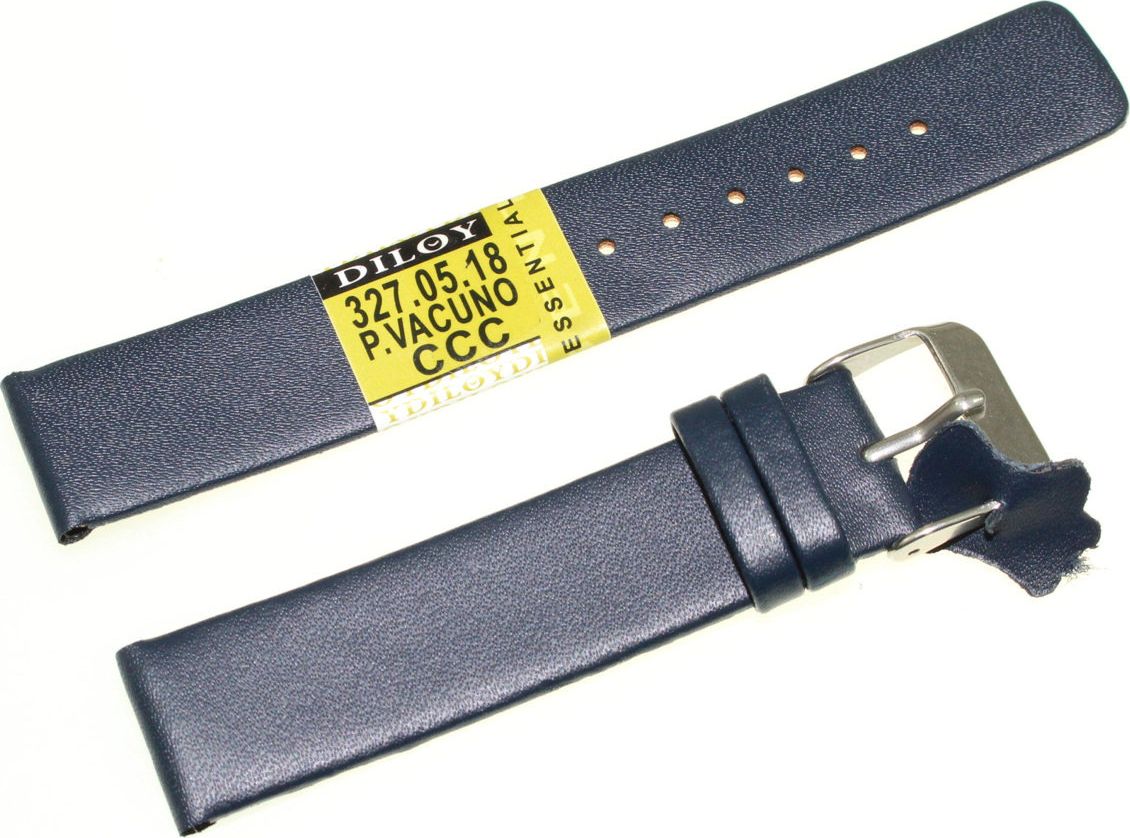 Diloy Skórzany pasek do zegarka 18 mm Diloy 327.18.5 uniwersalny