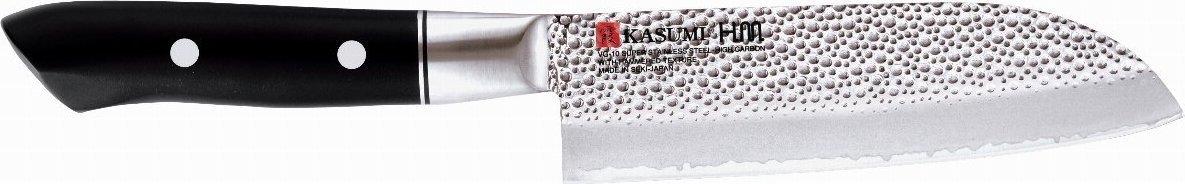 Kasumi Kasumi Nóż Santoku, mały kuty VG10 HM dł. 13 cm młotkowa