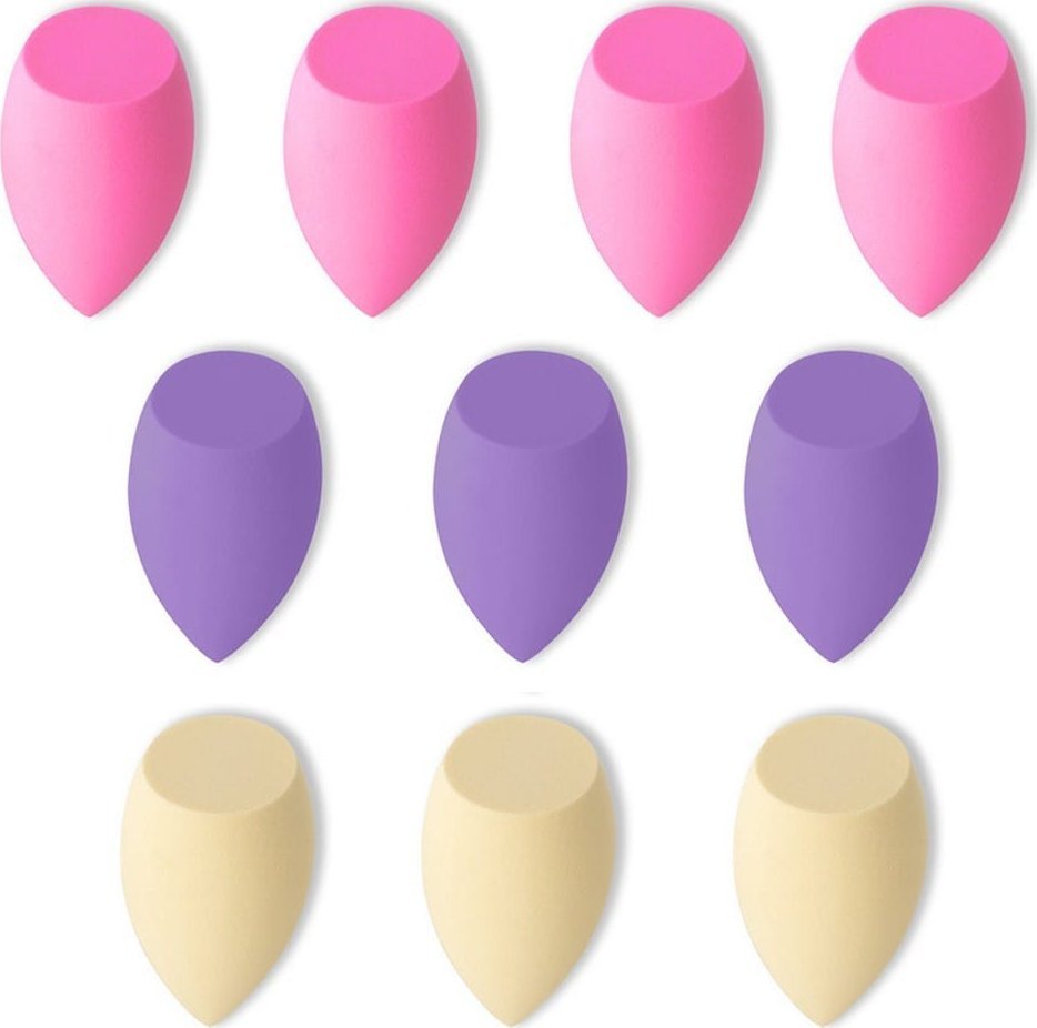 eCarla ECARLA ZESTAW GB12 Gąbki do makijażu 10szt PASTEL