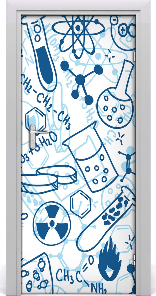 Tulup Fototapeta samoprzylepna na drzwi 85 x 205 cm Chemia