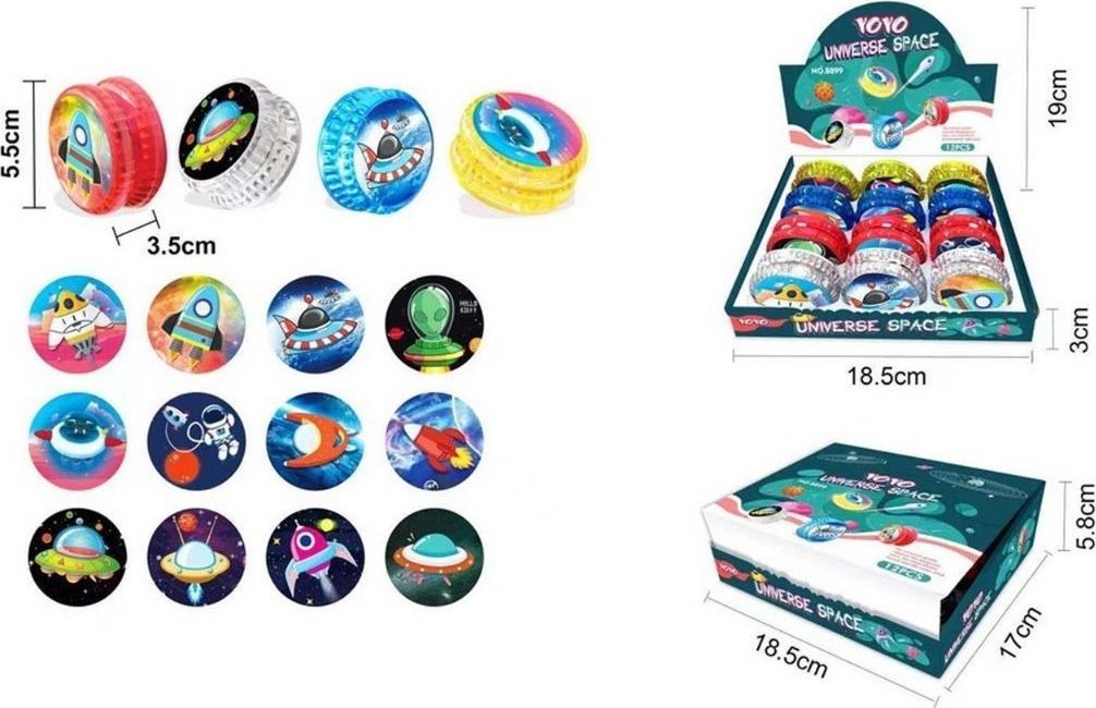 Madej Yo-Yo światło 12szt/disp 007619 39865