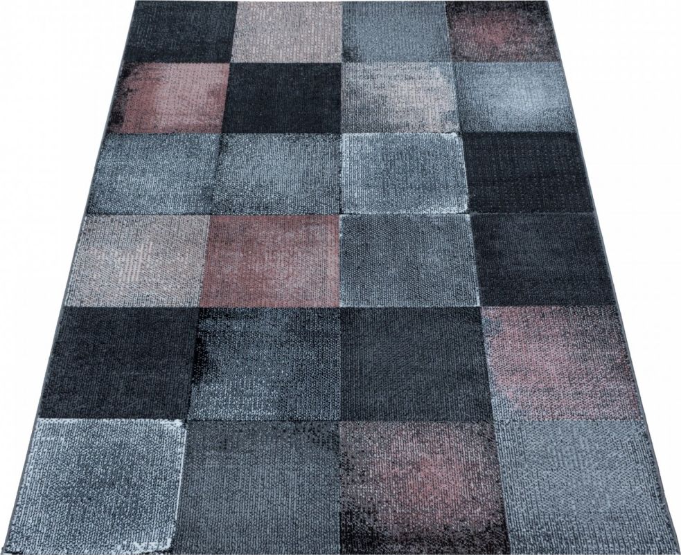 Ayyildiz Hali Dywan do salonu BIWER Czarno Różowy COSTARICA Prostokąt 140x200 cm