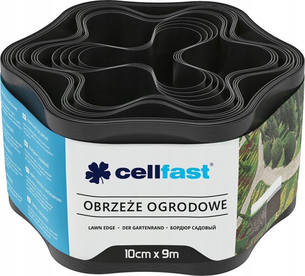 Cellfast Obrzeże ogrodowe czarne 10cm x 9m