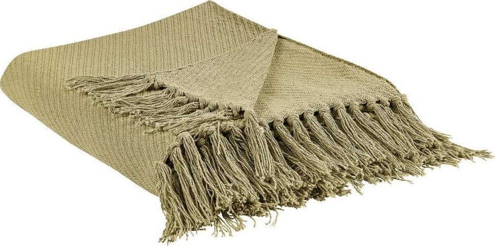 Beliani Lumarko Koc bawełniany 125 x 150 cm zielony YARSA!