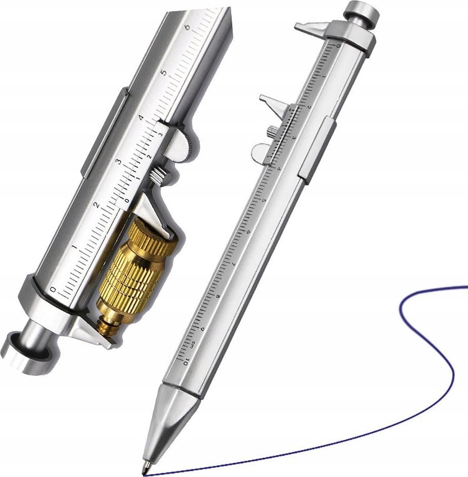 Rosfix DŁUGOPIS Z SUWMIARKĄ 0-100MM WIELOFUNKCYJNY ROSFIX