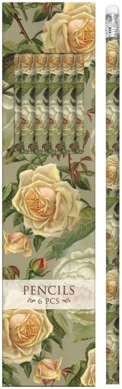 Ołówki ozdobne STPEN43 żółte róże 6szt