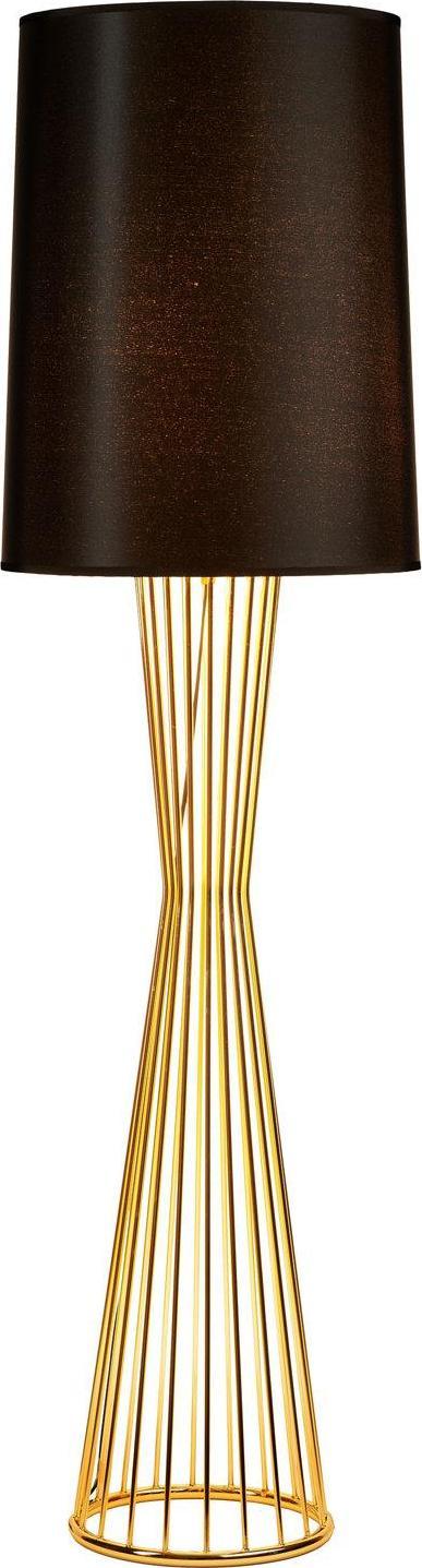 Lampa podłogowa KKS Podłogowa lampa stojąca FILO MF1235 abażurowa czarna złota
