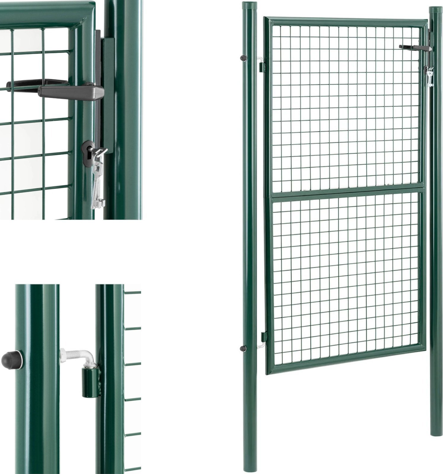 Wiesenfield Brama furtka wejściowa ogrodowa ze stali 107.5 x 196 cm Brama furtka wejściowa ogrodowa ze stali 107.5 x 196 cm