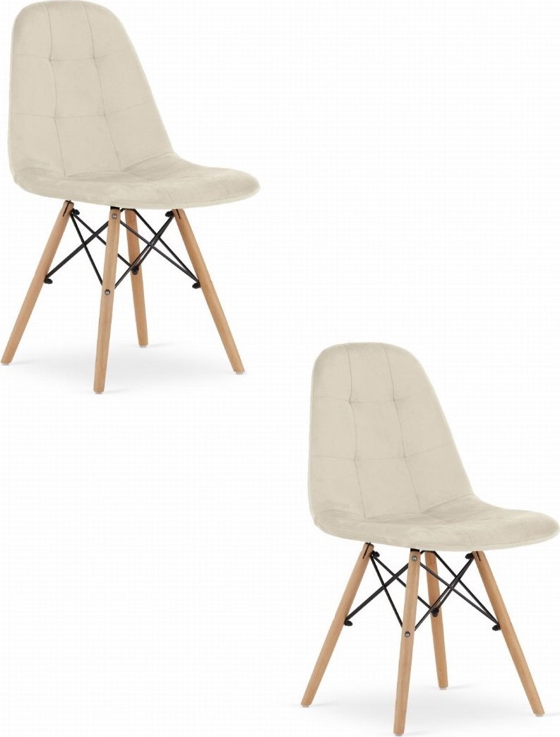 Leobert Krzesło DUMO - beż aksamit x 2