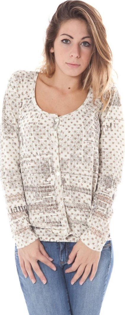 John Galliano BEŻOWY SWETER JOHN GALLIANO DAMSKI XS EU