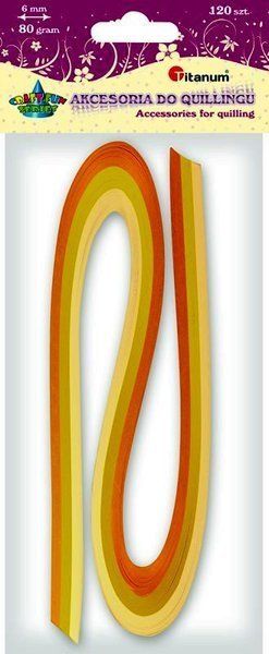 Artequipment TITANUM Paski do quillingu 6 mm - żółte uniw