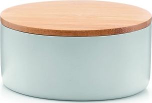 Zeller Zeller, Pudełko na biżuterię, lustro, okrągłe, polyresin, szary