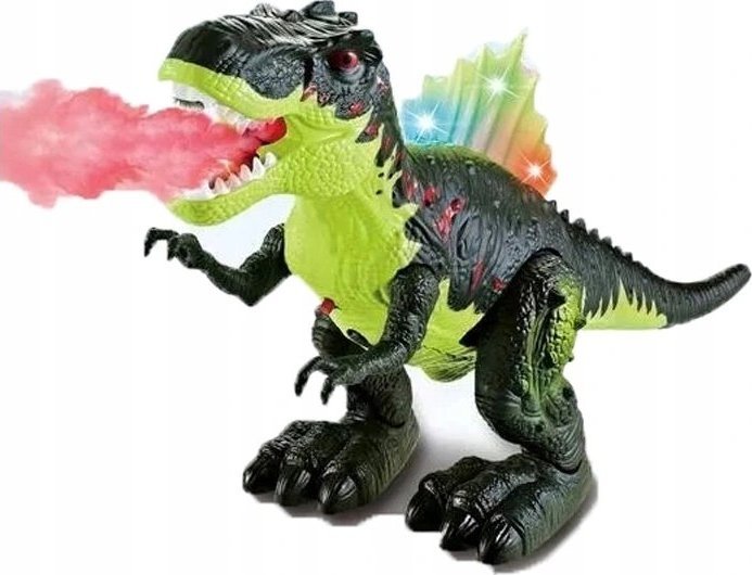 AIG Duży Dinozaur T-Rex Zieje Parą Ryczy Chodzi Świeci