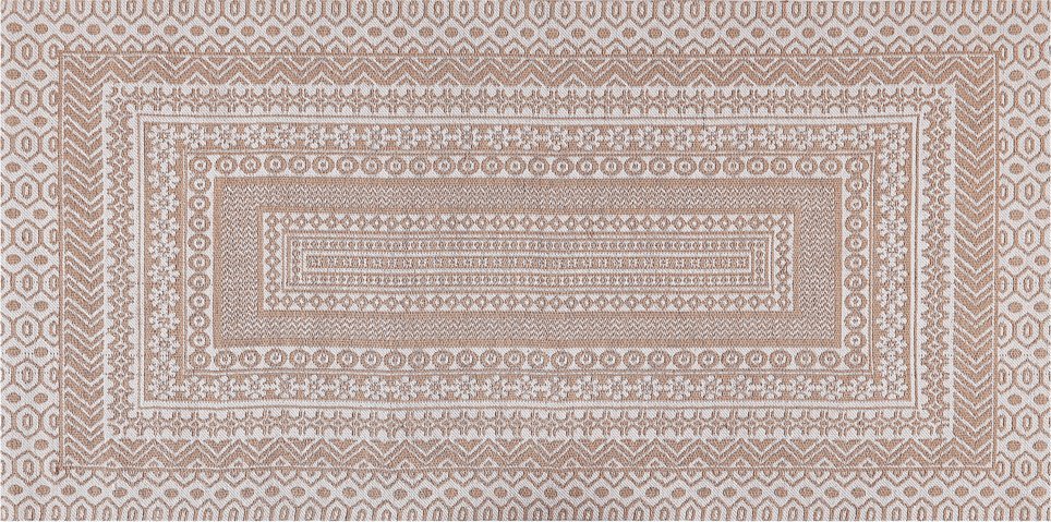 Beliani Dywan 80 x 150 cm beżowo-biały BAGLAR