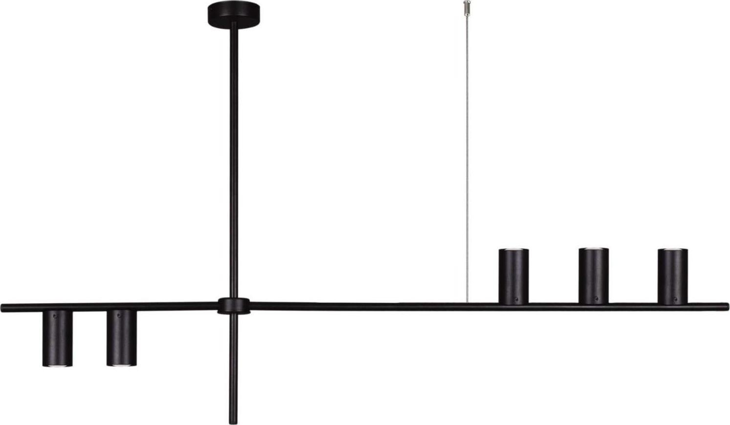 Lampa wisząca Kaja Wisząca LAMPA industrialna K-4755 Kaja metalowa OPRAWA tuby ZWIS okrągły sticks czarne