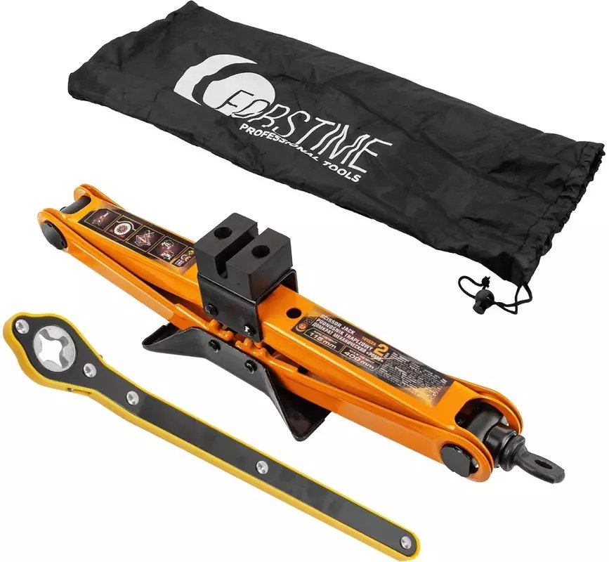 Podnośnik trapezowy 2 t z kluczem-grzechotką 115 - 400 mm Forstime