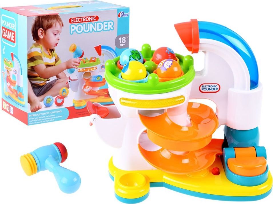 Jokomisiada Interaktywny tor dla kulek młotek dźwięk (ZA3106)