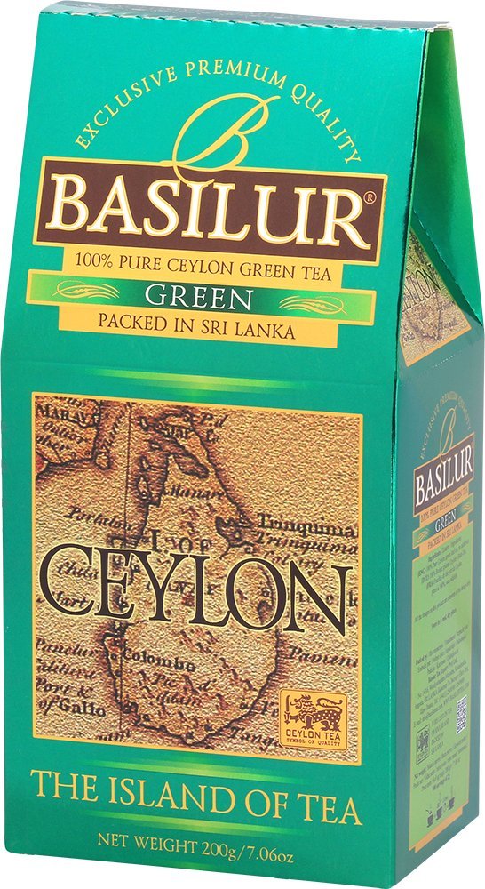 Basilur Basilur GREEN zielona herbata Ceylon Young Hyson MŁODE LISTKI - 200 g