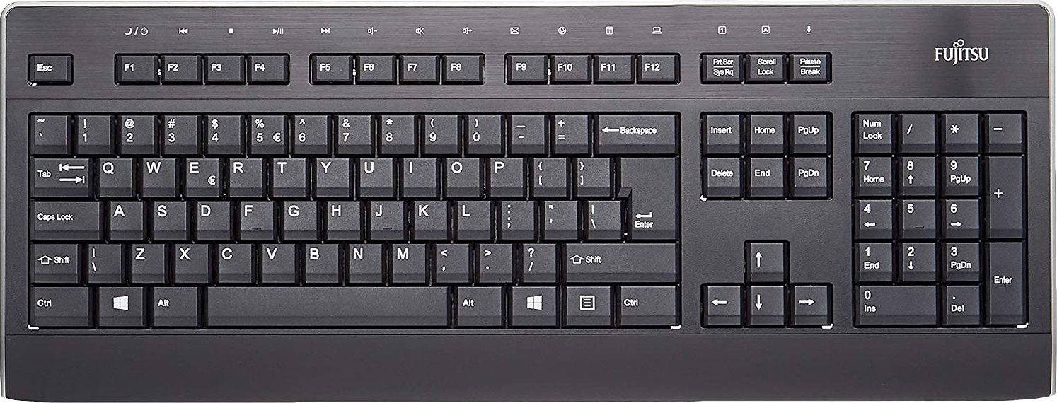 Klawiatura Fujitsu KB955 Przewodowa Czarna Nordic (S26381-K955-L454)