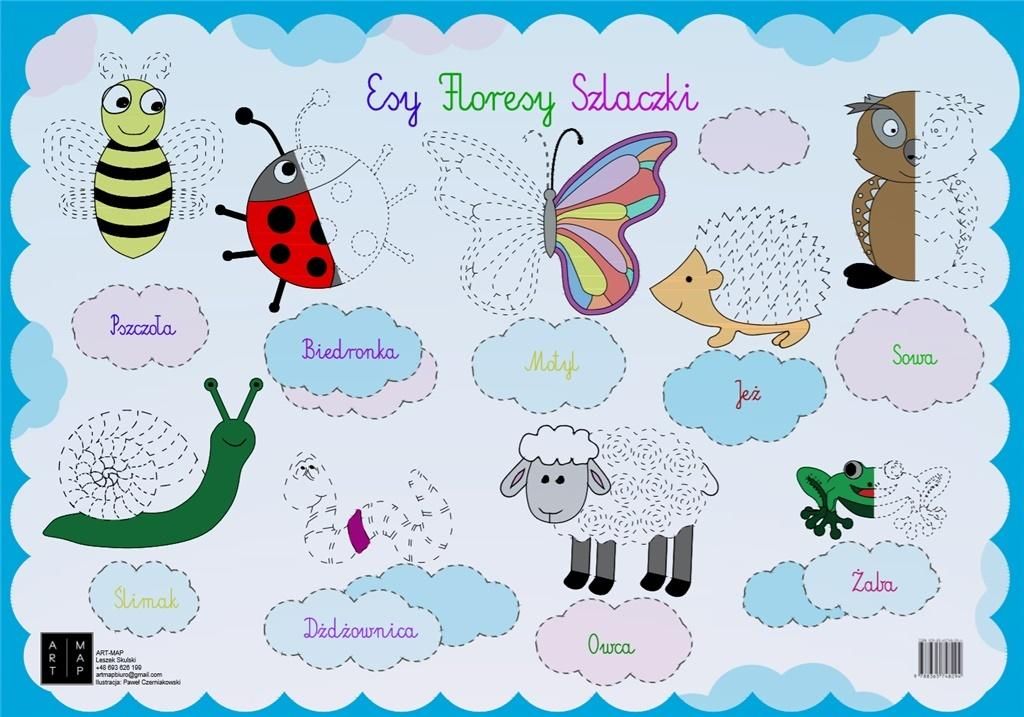 Art-Map Podkładka na biurko. Esy floresy szlaczki