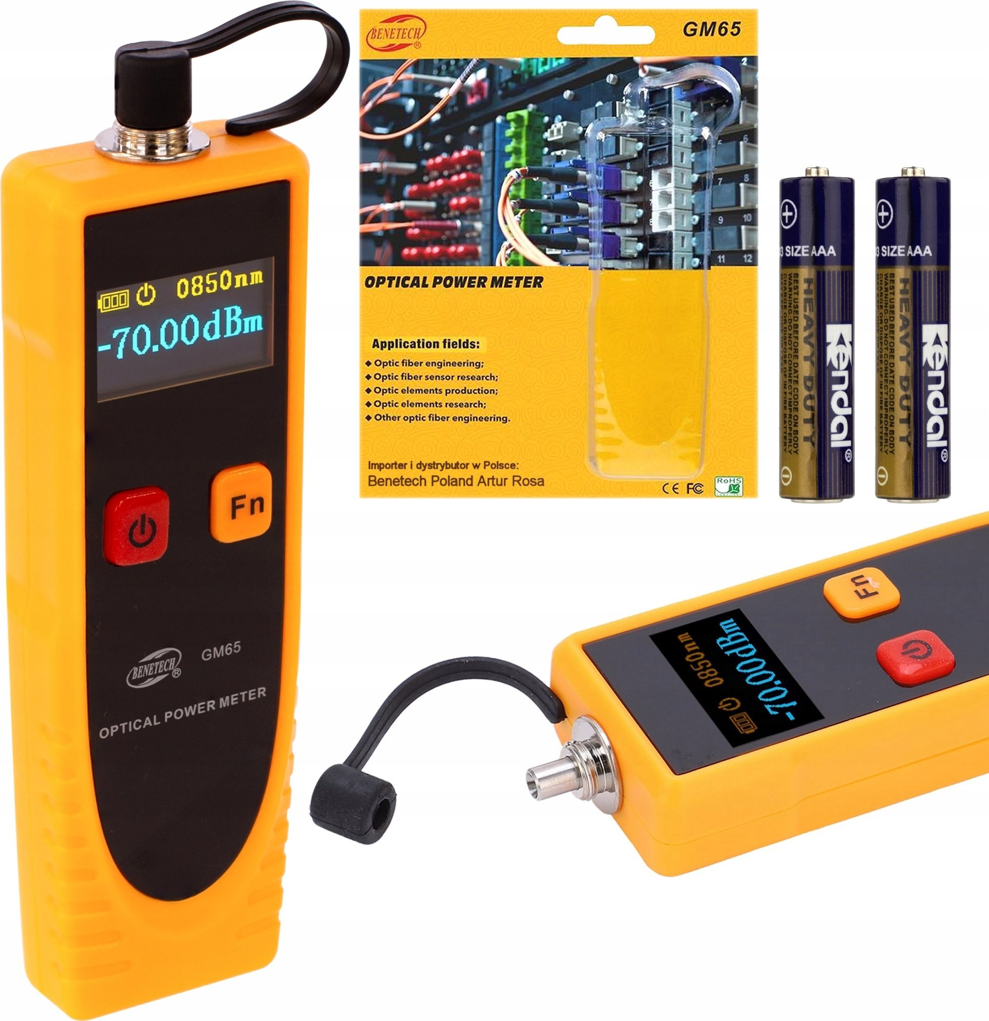 Miernik mocy optycznej -70 ~ +6 dBm 2,5mm BENETECH