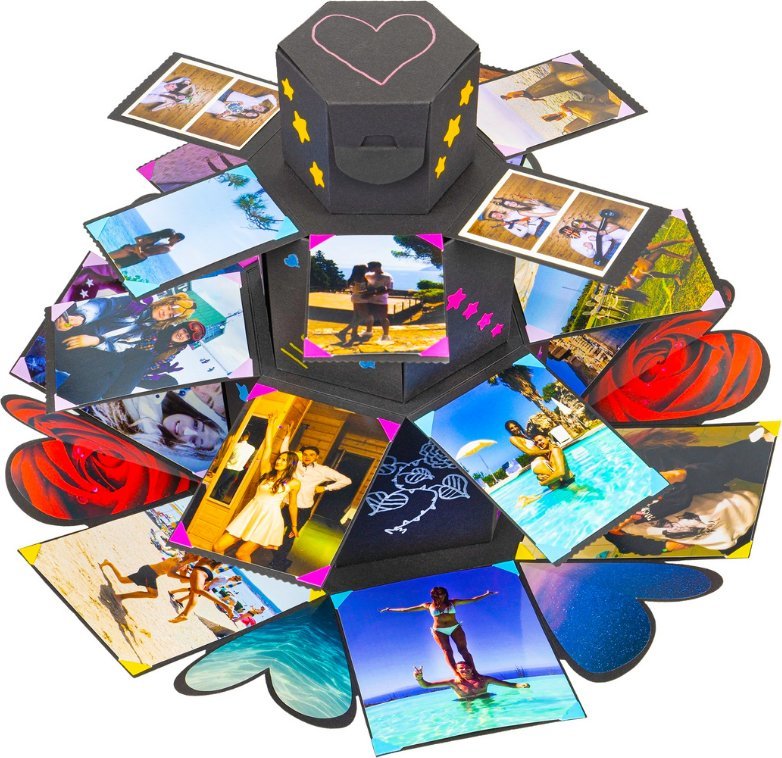 ToPrezent.pl Wysokie Pudełko Niespodzianka - Czarny EXPLOSION BOX